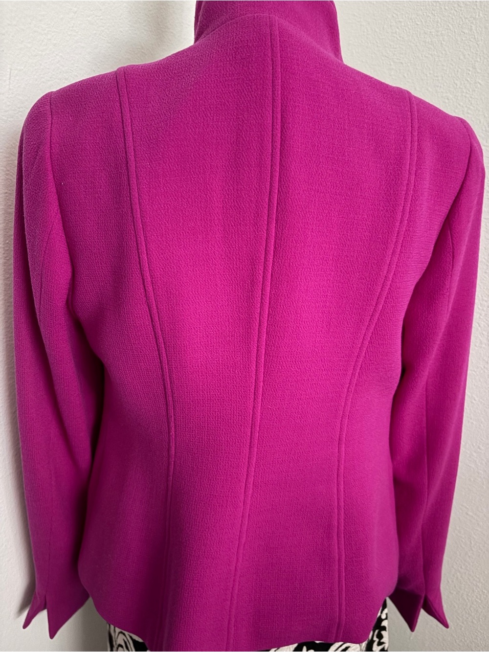 Women's Fuchsia Structured Button Jacket - Picture 3 of 7